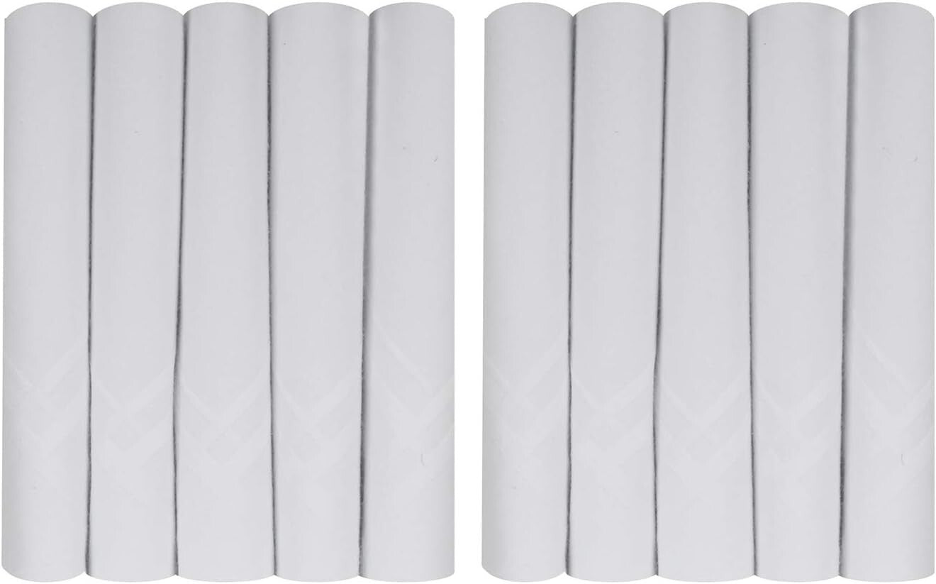 Classic Men's Handkerchiefs - 100% Cotton, Machine Washable, Pack of 5