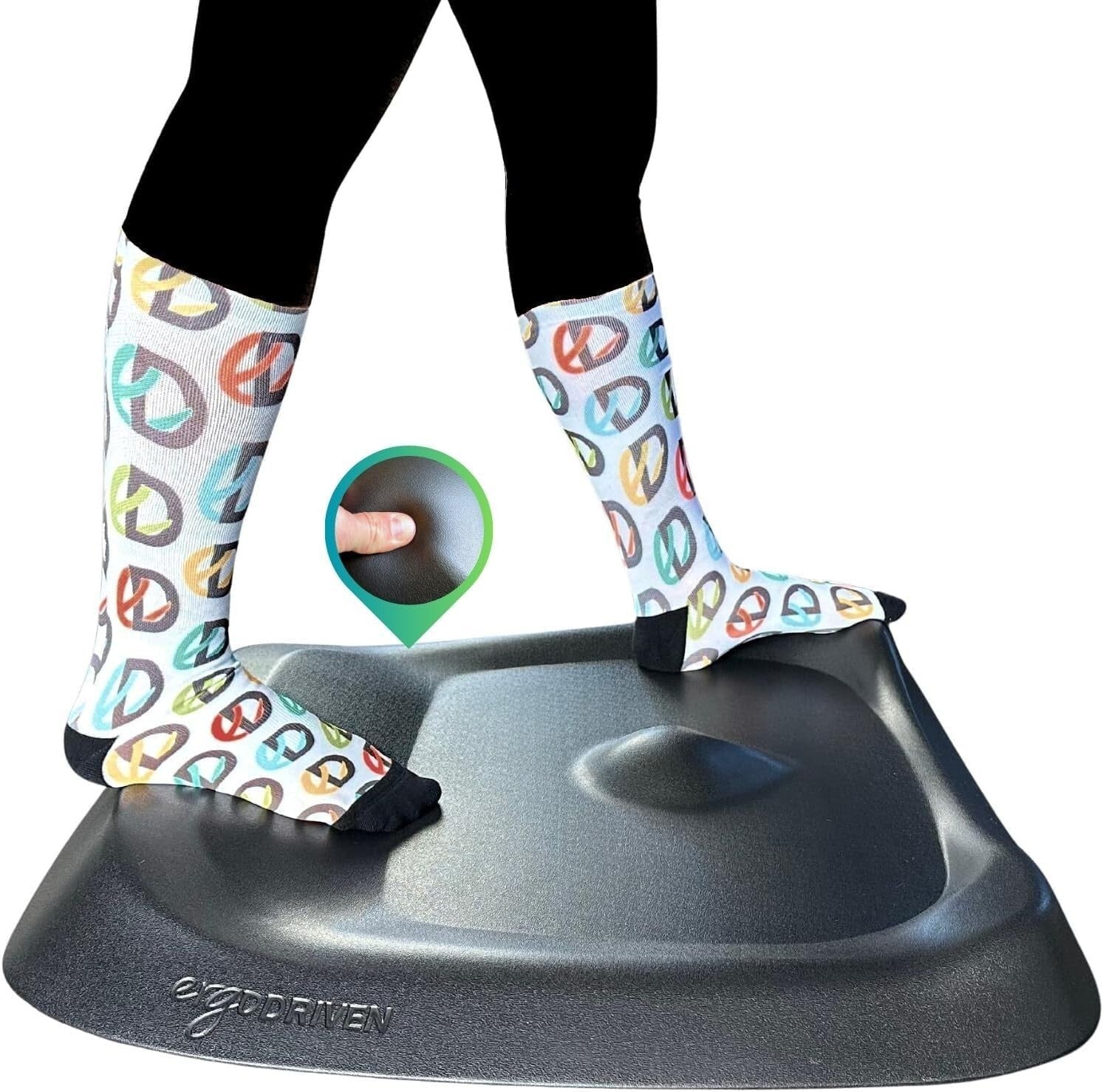 Topo Comfort Mat: The Original Not-Flat Anti-Fatigue Desk Mat in Obsidian Black