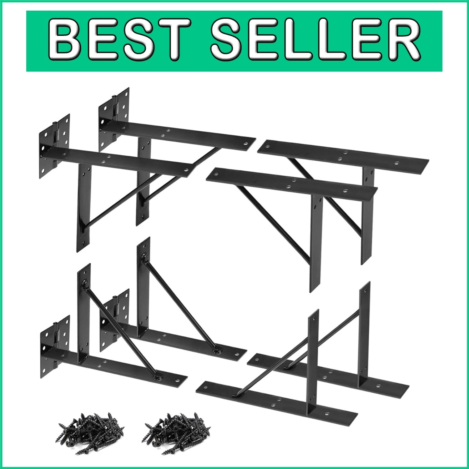 Easy Install Corner Brace Bracket Kit - 2 Sets for Functional Gate Solutions