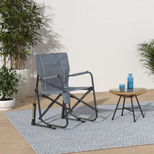 Load image into Gallery viewer, Durable Folding Rocking Chair with Mesh Backrest - Perfect for Camping &amp; Events
