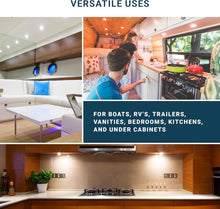 Load image into Gallery viewer, Modern Dimmable LED Dome Lighting - 5CCT, Quick Install, 6-Pack for RVs and More
