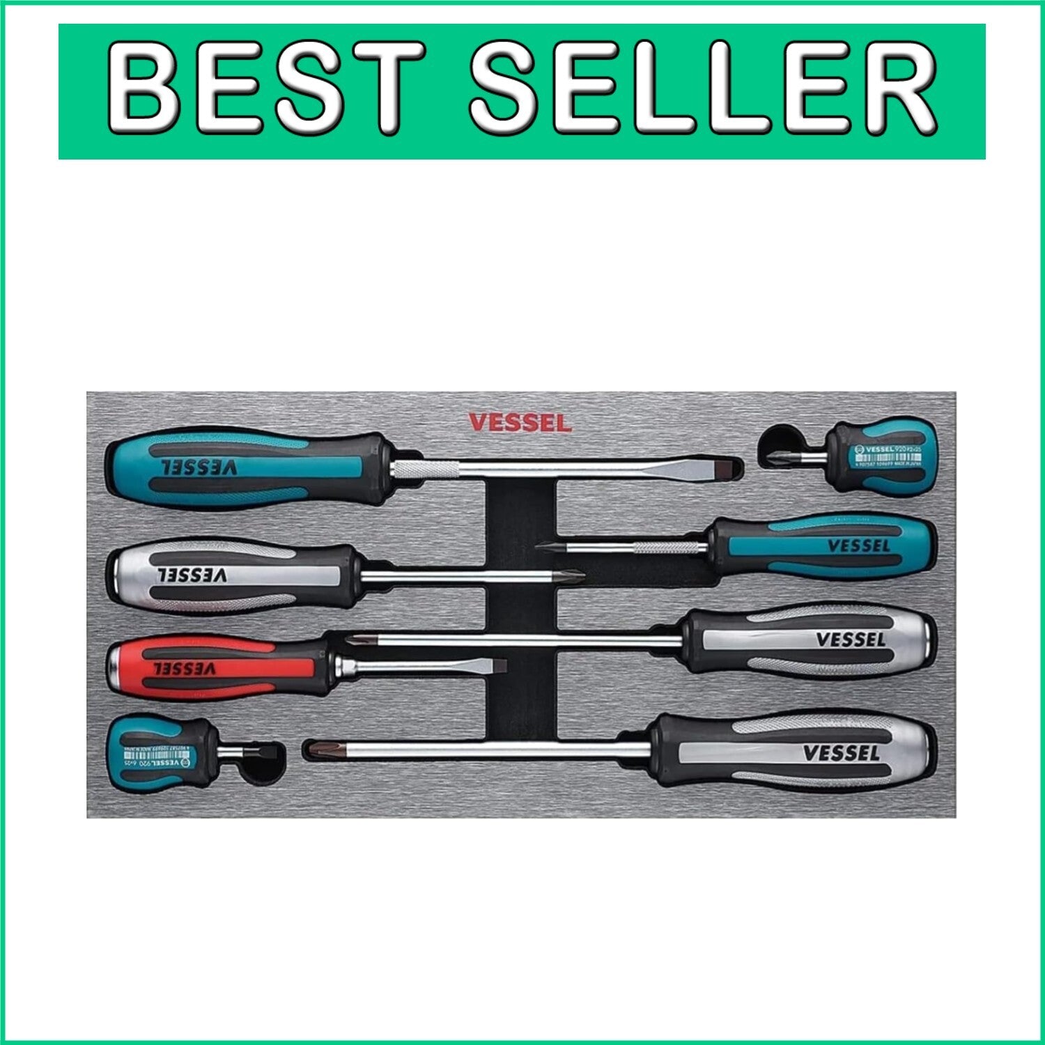Philips Head 8-Piece Screwdriver Set with Foam Inlay - Comfort Meets Function