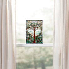 Load image into Gallery viewer, Artistic Stained Glass Window Panel - Tree of Life Design for Elegant Homes