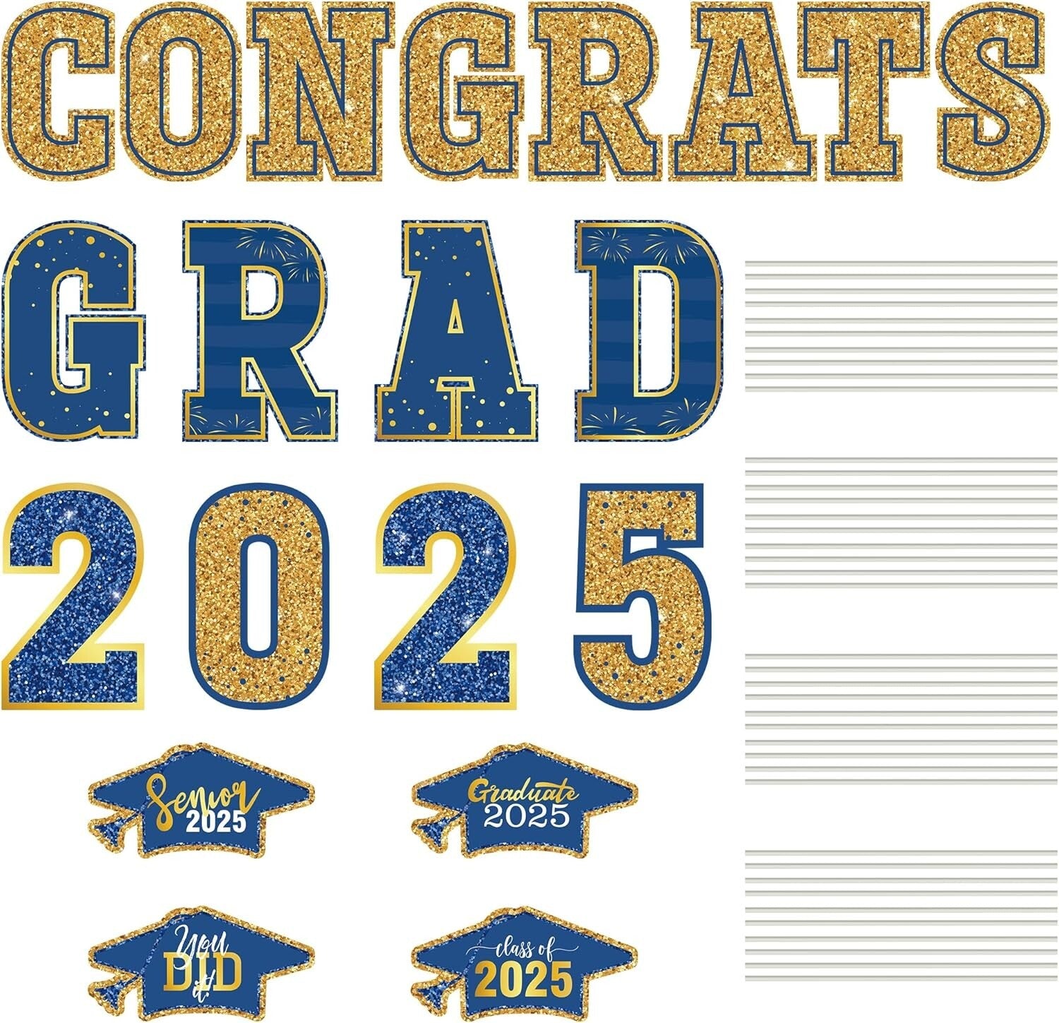 Durable Graduation Yard Decorations - 20 PCS 2025 Congrats Grad Signs & Stakes