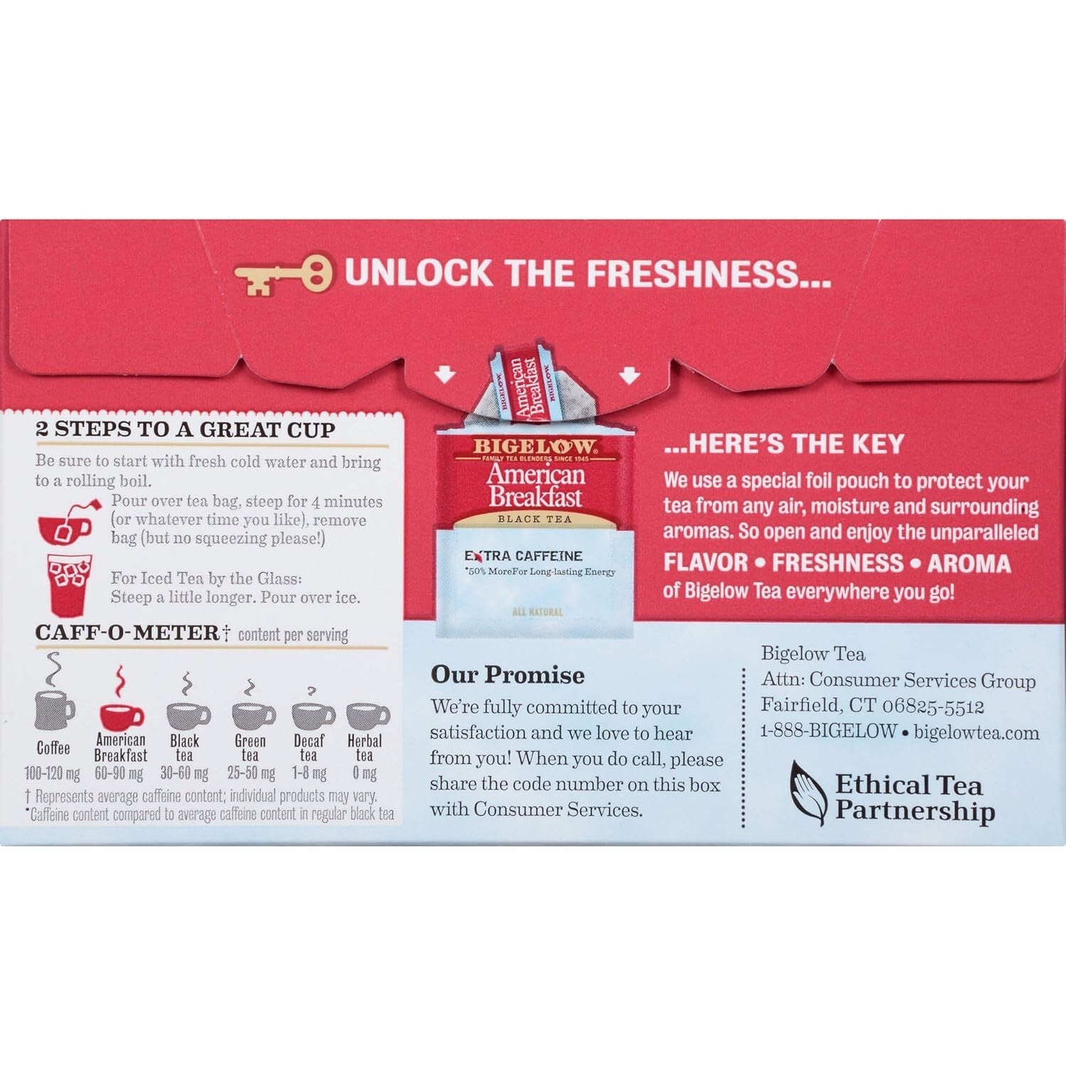 Bold American Breakfast Black Tea Bags - 12 Pack, 120 Caffeinated Bags Total