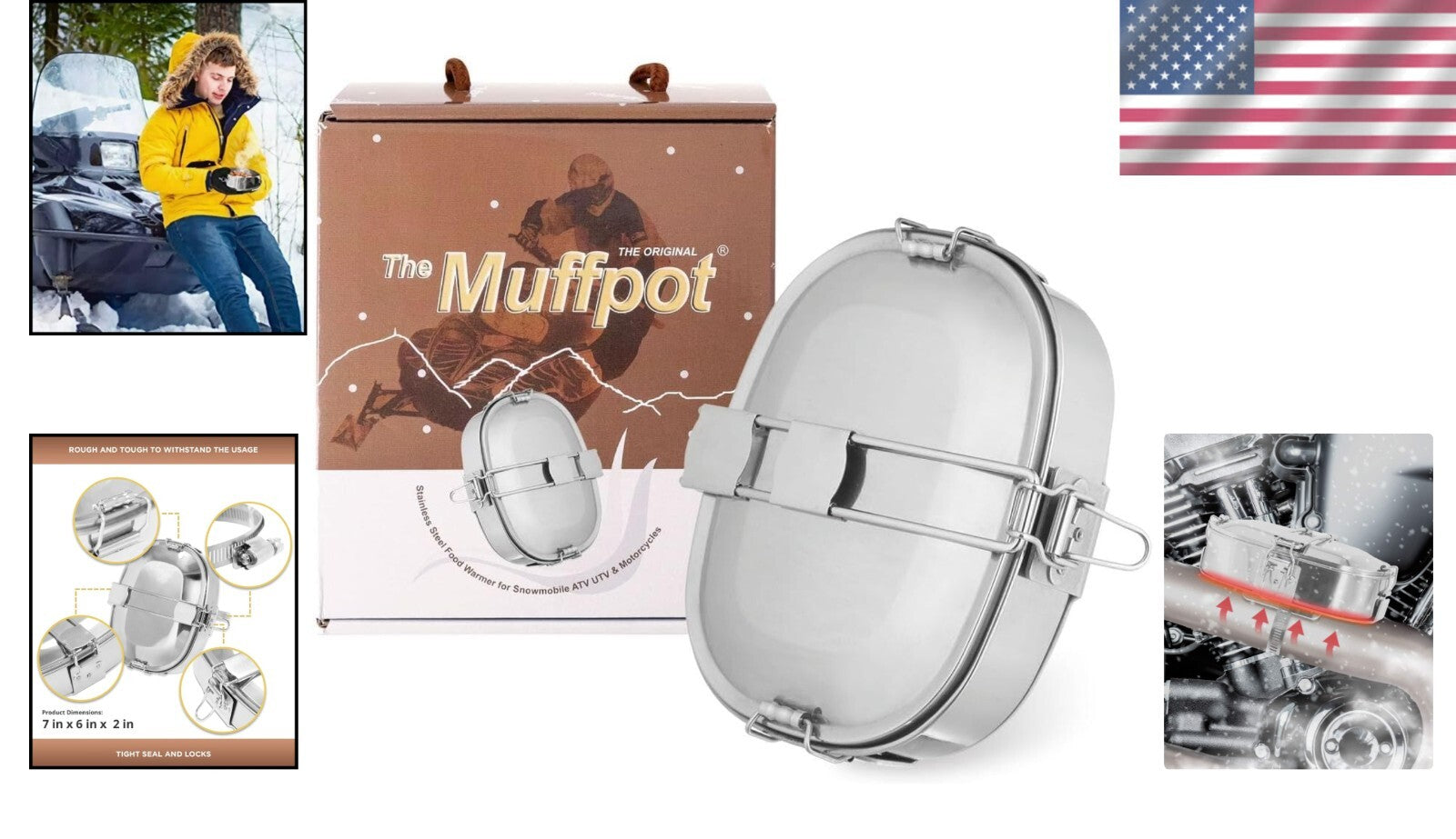 Enjoy Hot Camping Meals with MuffPot Exhaust Food Warmer for Outdoor Adventures
