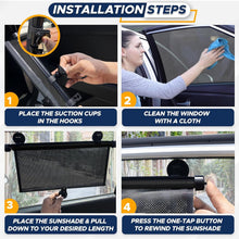 Load image into Gallery viewer, Hassle-Free Privacy with Retractable Baby Car Window Shades - 22" x 24" Size