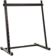 Load image into Gallery viewer, Angled Black Metal Rack Stand - 12 Spaces for Gear, Stunning 115 lbs Capacity