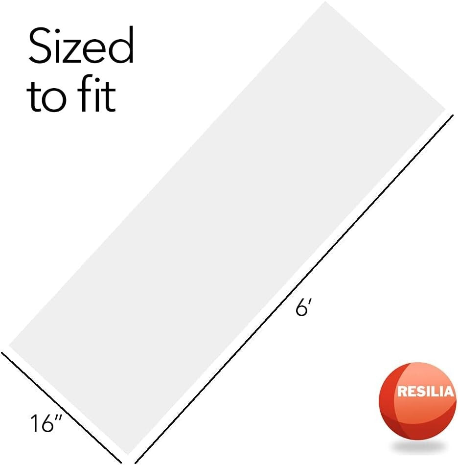 Clear Non-Adhesive Shelf Liner for Easy Organization – 16" Wide, 6' Long