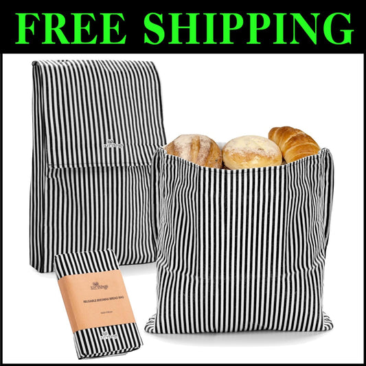 Durable Beeswax Coated Bread Bags - Stylish and Reusable | 2 Sizes Available