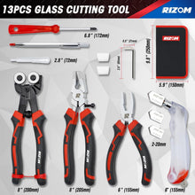 Load image into Gallery viewer, Premium Glass Cutting Tool Set: 8" Nippers, Curved Pliers &amp; Breaker Grozer