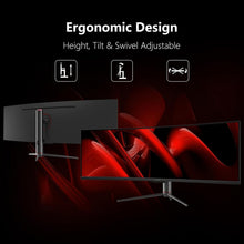 Load image into Gallery viewer, Eye-Catching 49-Inch Ultrawide Monitor with 5120x1440 Resolution &amp; Adaptive-Sync