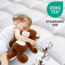 Load image into Gallery viewer, Soft Cotton Full Size Mattress Pad with Cooling Pillow Top - Breathable Comfort