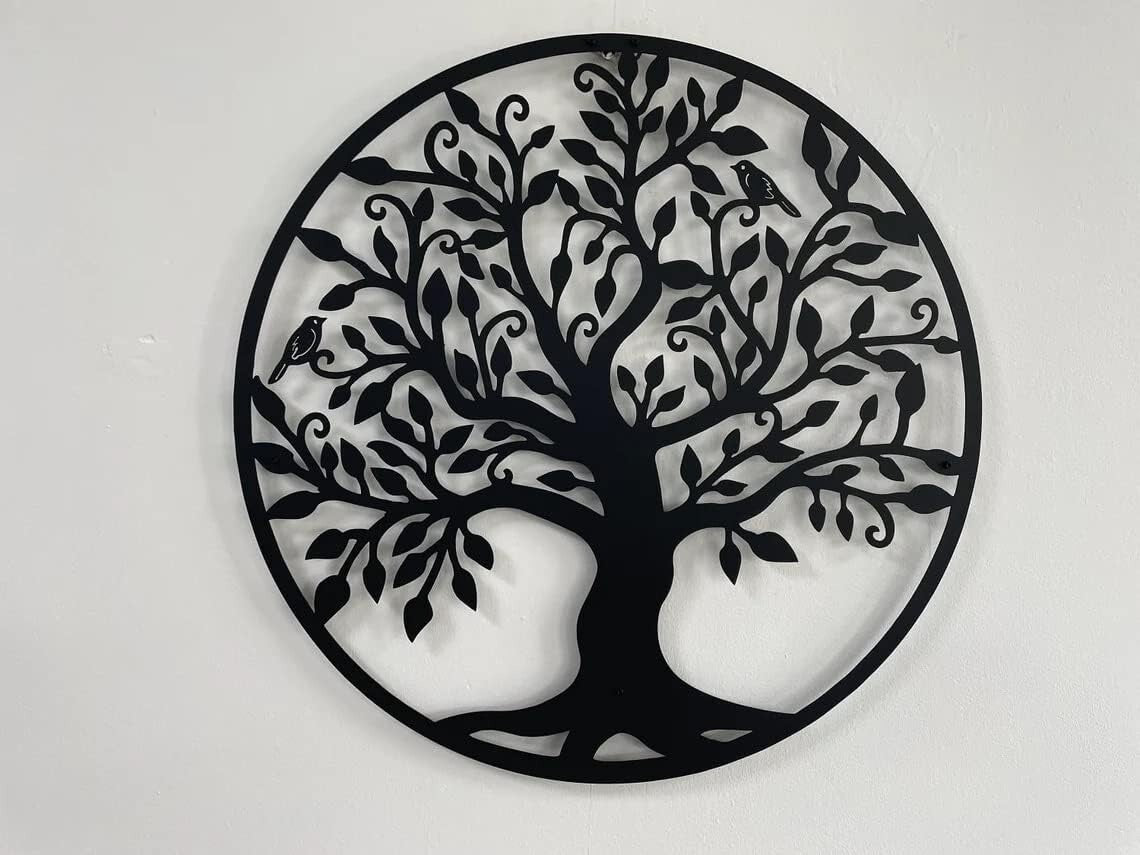 Sophisticated Tree of Life Metal Wall Art - Hanging Decor for Indoor/Outdoor