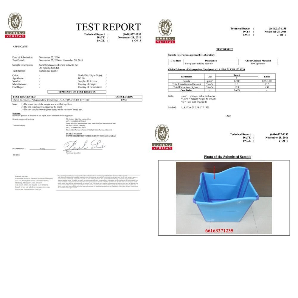 Freestanding Foldable Pink Bath Tub for Kids and Petite Adults - Space Saving