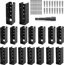 Load image into Gallery viewer, Professional-Grade Concealed Joist Hangers 2x6 - Heavy-Duty Black Steel Pack