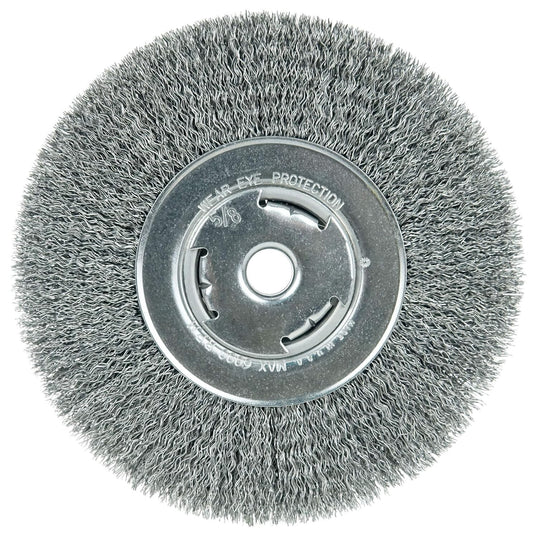 Flexible 7-Inch Bench Grinder Wheel with Crimped Wire for Light-Duty Cleaning