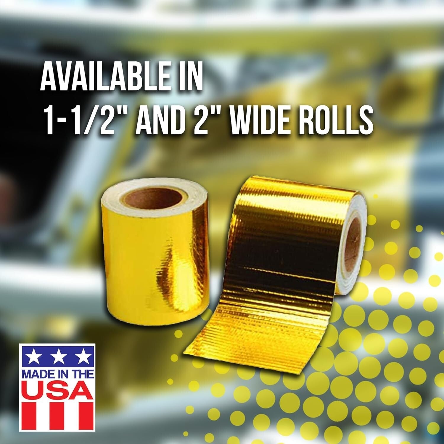 Durable Reflective Heat Barrier Tape 2" x 15' - Protect Sensitive Vehicle Parts