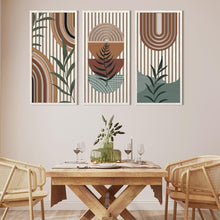 Load image into Gallery viewer, Large Mid Century Modern Bohemian Wood Wall Art - Geometric Design 16x32