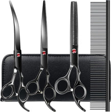 Load image into Gallery viewer, Ergonomic 5-Piece Dog Scissors Kit – Ideal for Home and Professional Grooming