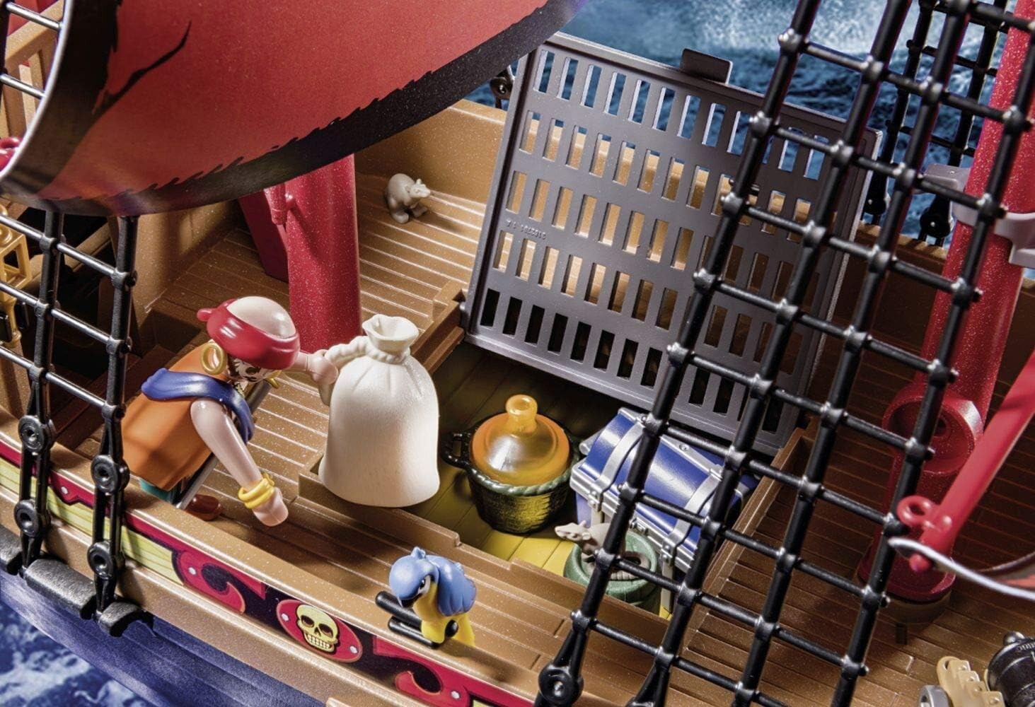 Large Pirate Ship Playset with Cannons and Secret Storage for Fun Adventures