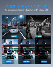 Load image into Gallery viewer, FHD 1080p 4-Channel Dash Camera with Built-in GPS &amp; Wi-Fi for Seamless Recording