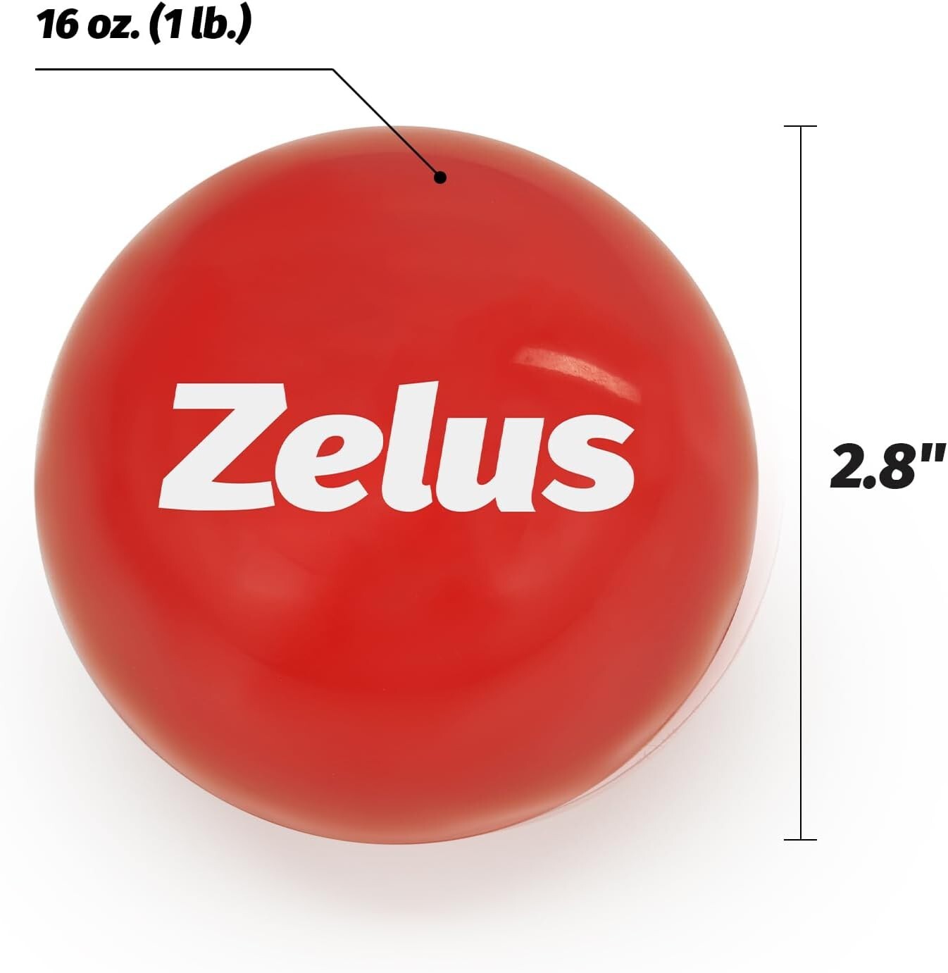 Bright Red 1 lb Weighted Balls - Perfect for Baseball & Softball Training