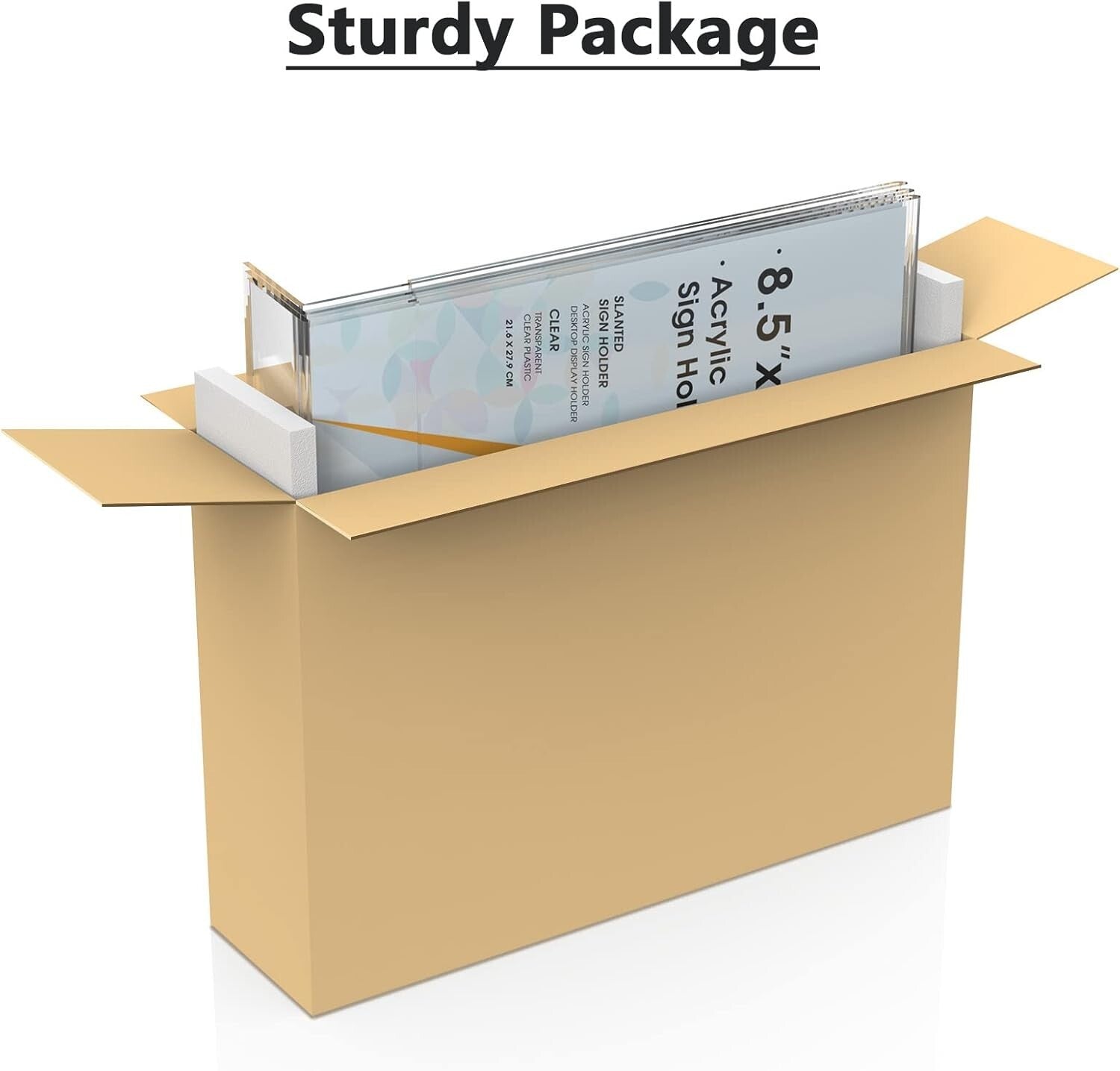 Durable Acrylic Sign Holders 8.5x11 - Slant Back Style for Professional Displays