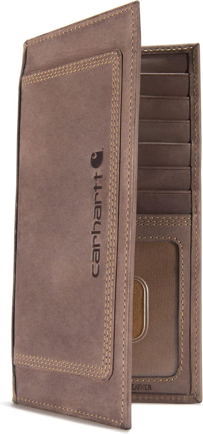 Brown Rodeo Men's Wallet - Rugged Top-Grain Leather with Triple Stitch Design