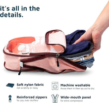 Load image into Gallery viewer, Ultimate Travel Packing Cube Set - Two-Zipper System for Compact Luggage Storage