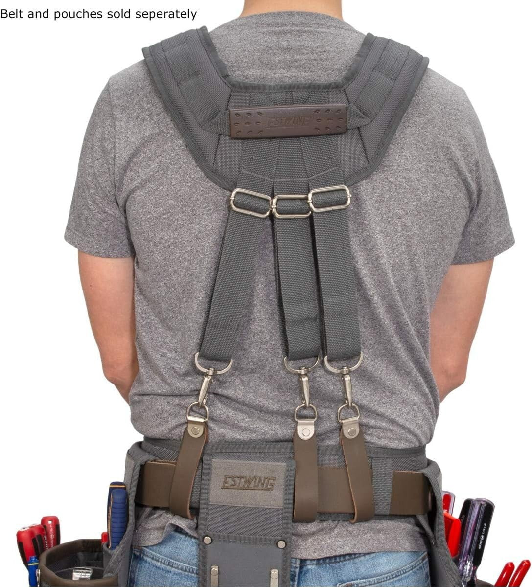 Cooling Mesh Padded Tool Belt Suspenders - Durable with Adjustable Chest Strap
