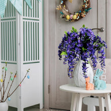 Load image into Gallery viewer, Vibrant Wisteria Hanging Flowers Set of 2 - Perfect for Weddings &amp; Memorial Days