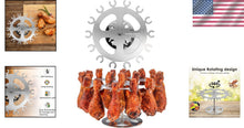 Load image into Gallery viewer, Durable 304 Stainless Steel Chicken Rack - Holds 18 Drumsticks, Wings &amp; More