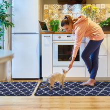 Load image into Gallery viewer, Waterproof Non-Skid Blue Kitchen Mat Set [2 Pcs] for Enhanced Standing Comfort