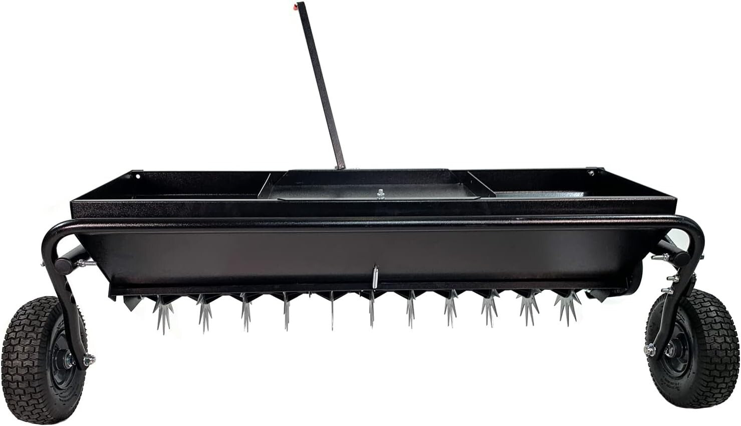 All-Steel 40-Inch Tow Behind Lawn Aerator Spreader with Universal Hitch & Weight
