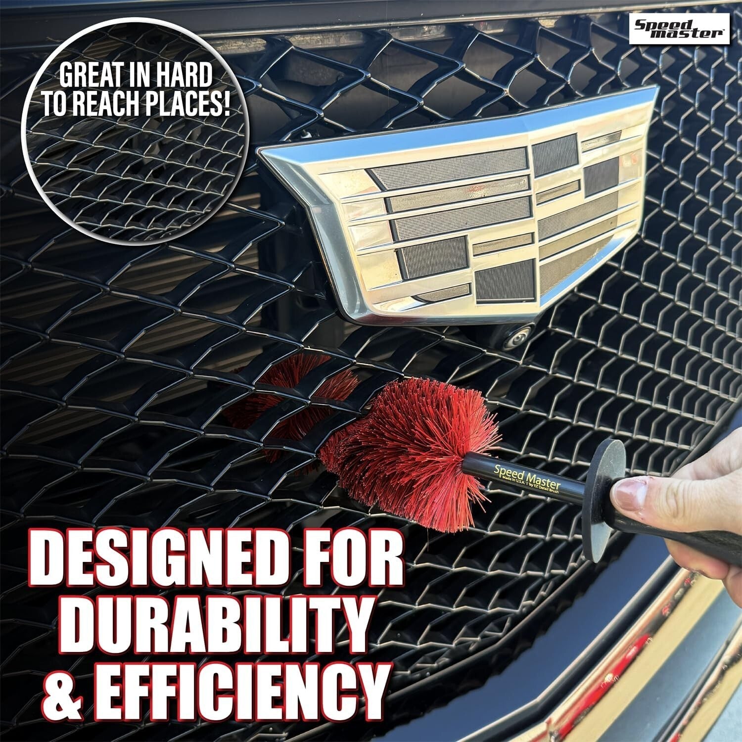 Wheel Brush Combo - 18" & 13" Memory Foam Bristles for Scratch-Free Cleaning