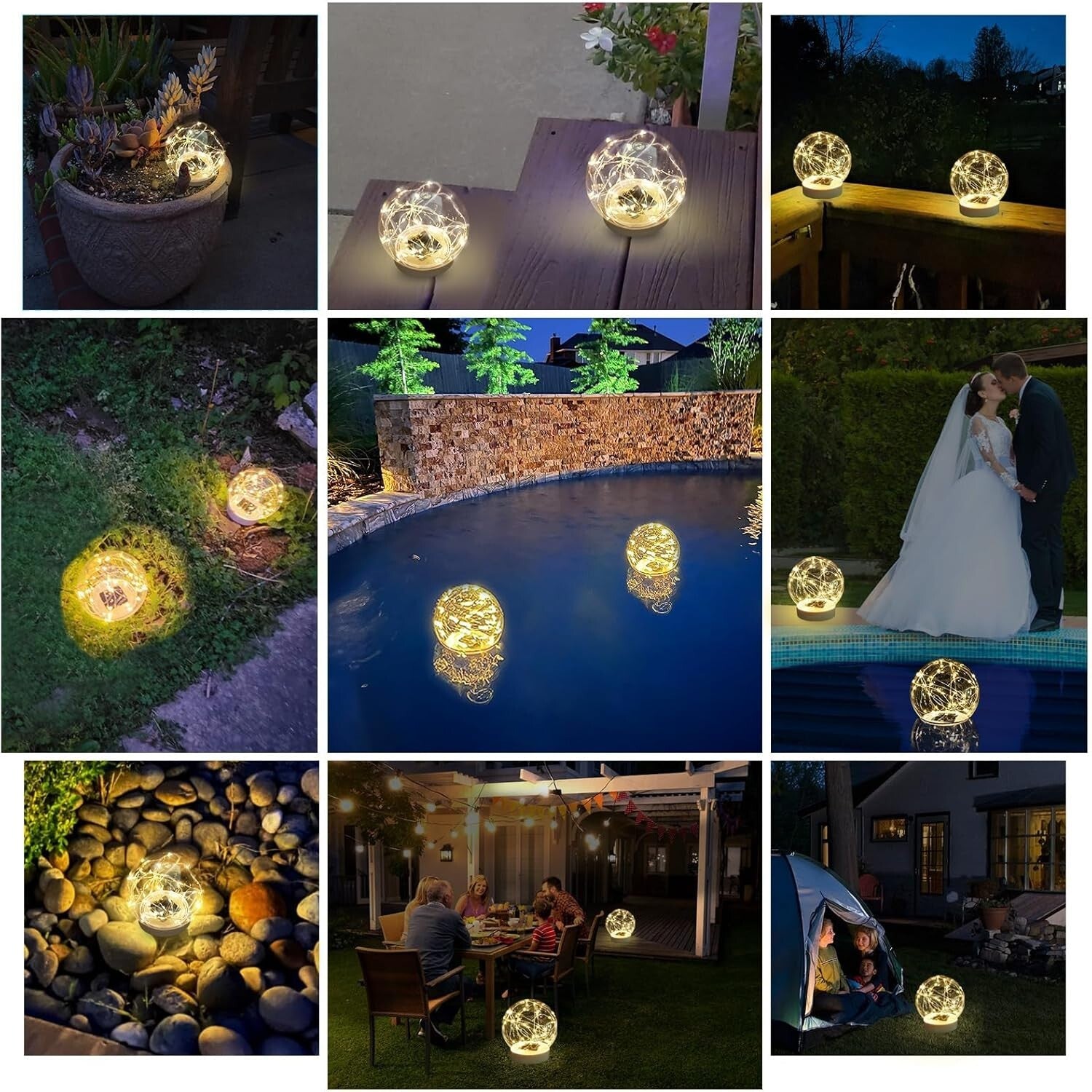 Enchanting 6.5 Inch Solar Powered Floating Pool Lights - Waterproof Mood Setters