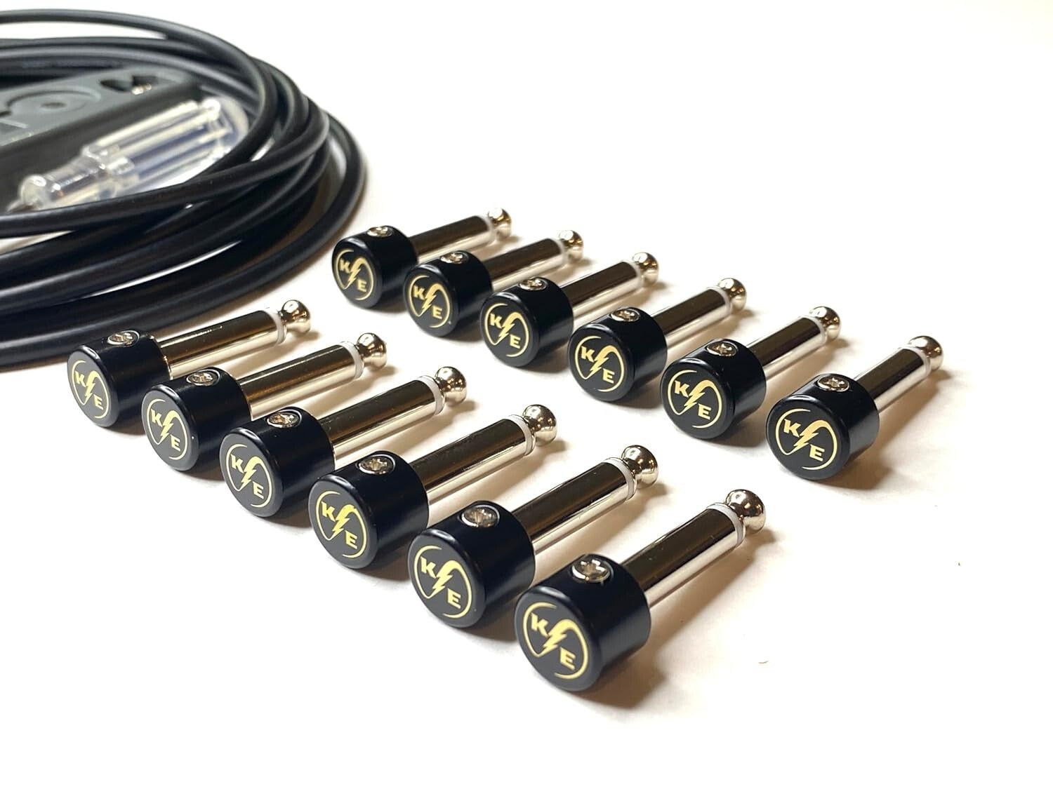 6 Piece Solderless Guitar Pedal Patch Cable Set - Ideal for Tidy Pedalboards