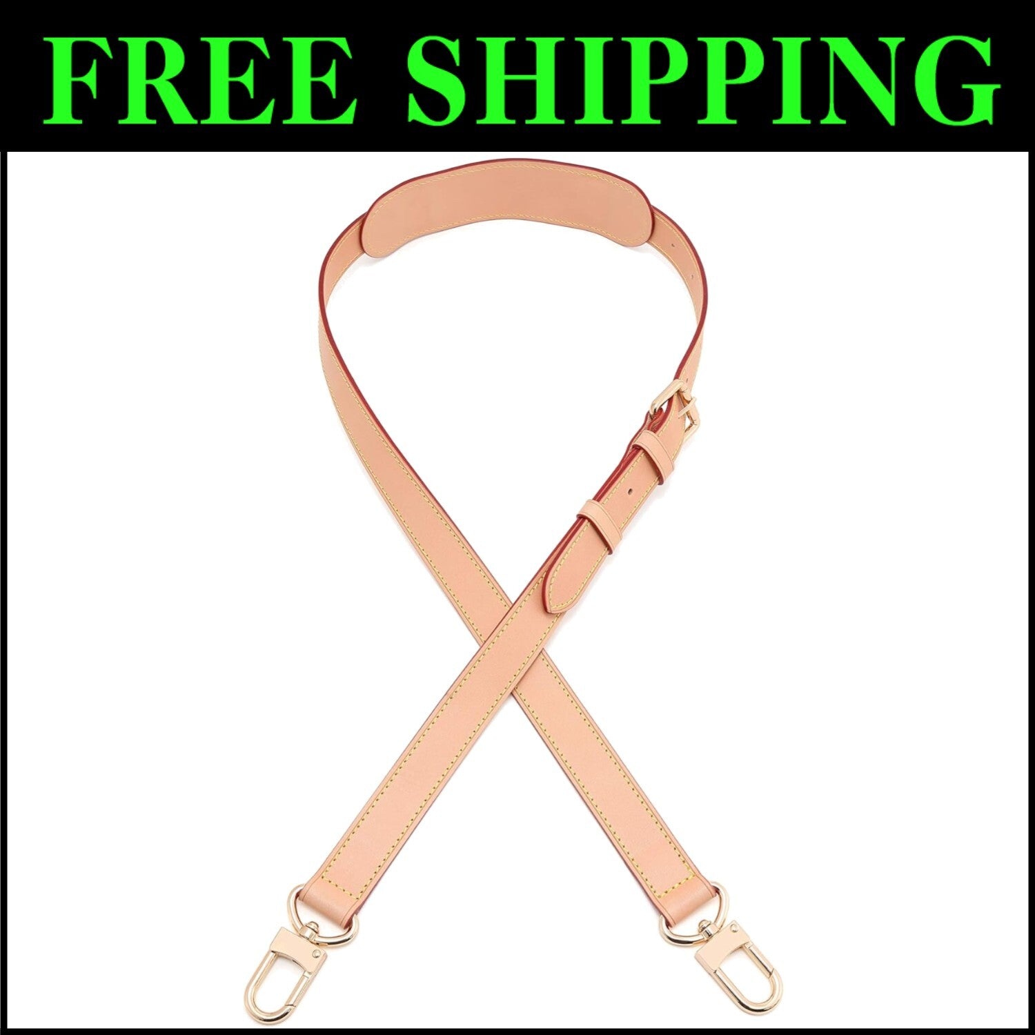 Patina Vachetta Leather Replacement Strap: Compatible with Keepall & Speedy Bags