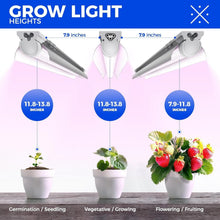 Load image into Gallery viewer, Super Bright 2FT T8 Grow Lights with V-Shaped Reflector for Home Indoor Greenery