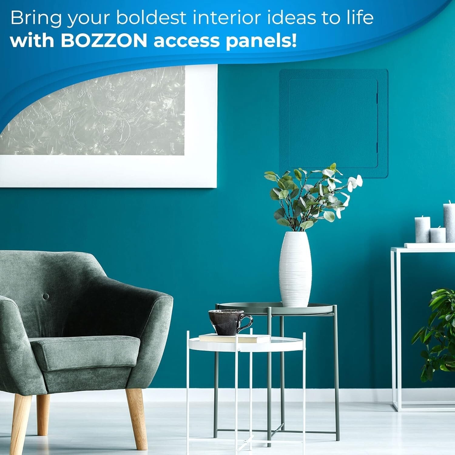 Convenient Plumbing Access Panel - 22 x 22 Inch Durable Plastic White Cover