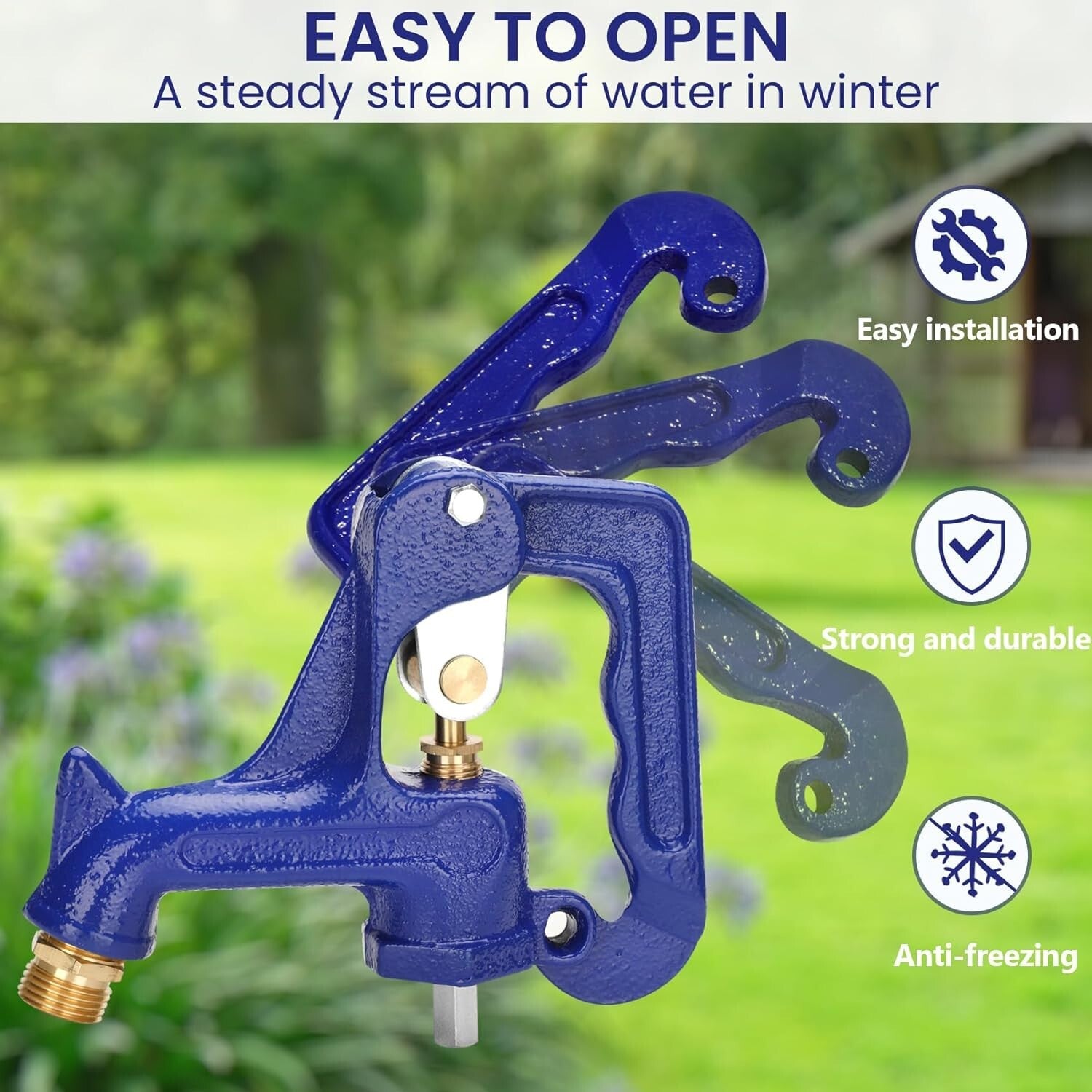 Adaptable Frost-Proof Yard Hydrant Head with Copper Handle - Durable Replacement