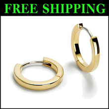 Load image into Gallery viewer, Chic Water-Resistant Huggie Hoop Earrings - 14K Gold Plated for Lasting Shine