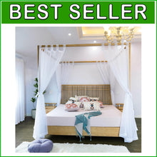 Load image into Gallery viewer, Transform Your Bedroom with Shabby Chic Sheer Canopy Curtains for All Bed Sizes