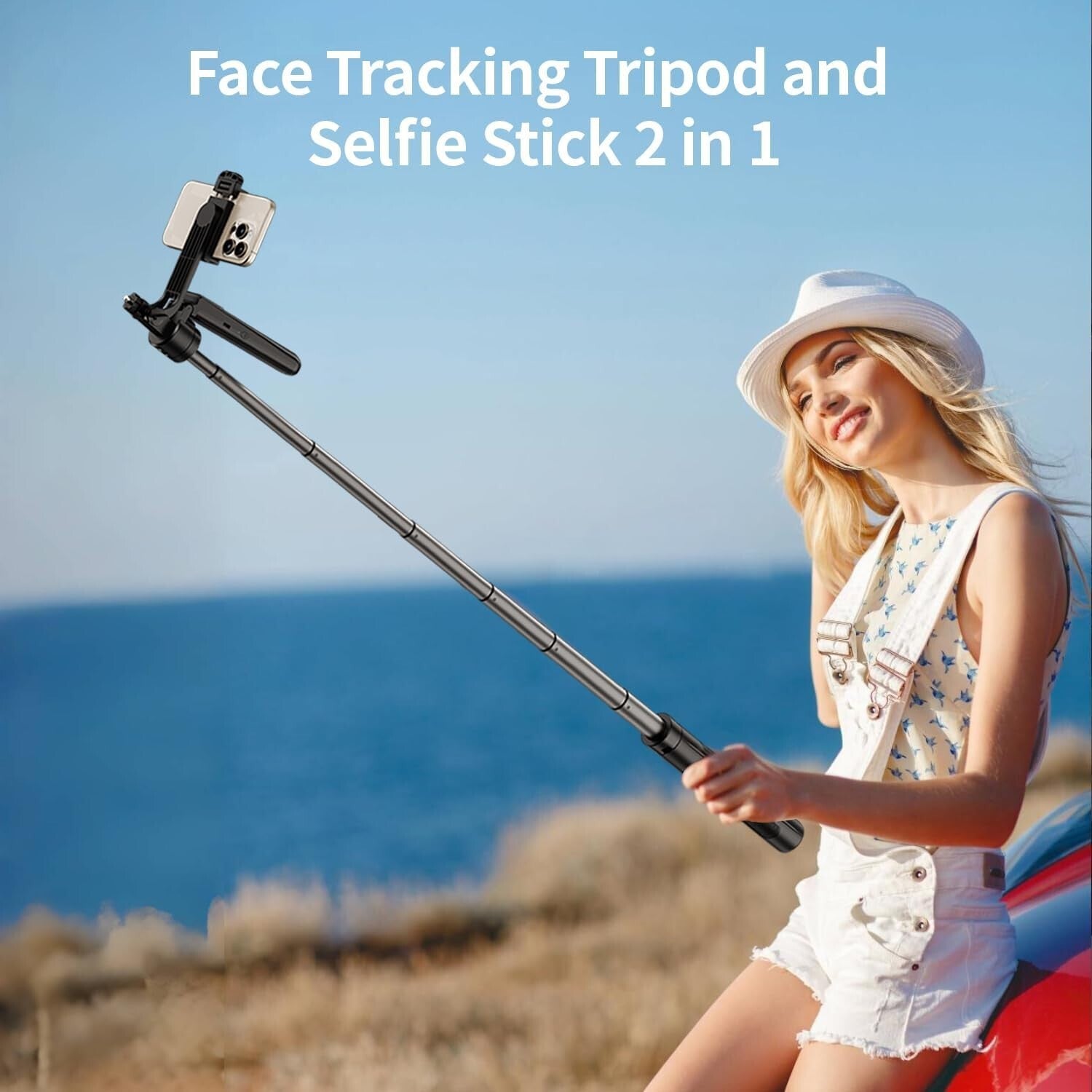 Portable Face Tracking Tripod 360° Rotation with Lights - Perfect for Vlogging