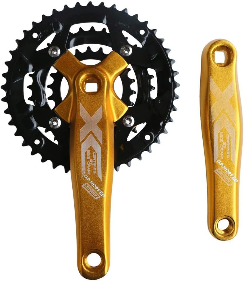 Alloy 6061 MTB Crankset | 9-Speed 22/32/44T, 170mm Crank Arm for Durable Rides