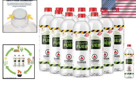 Eco-Friendly Bioethanol Fuel - Safe, Clean Burning for Fireplaces & Stoves