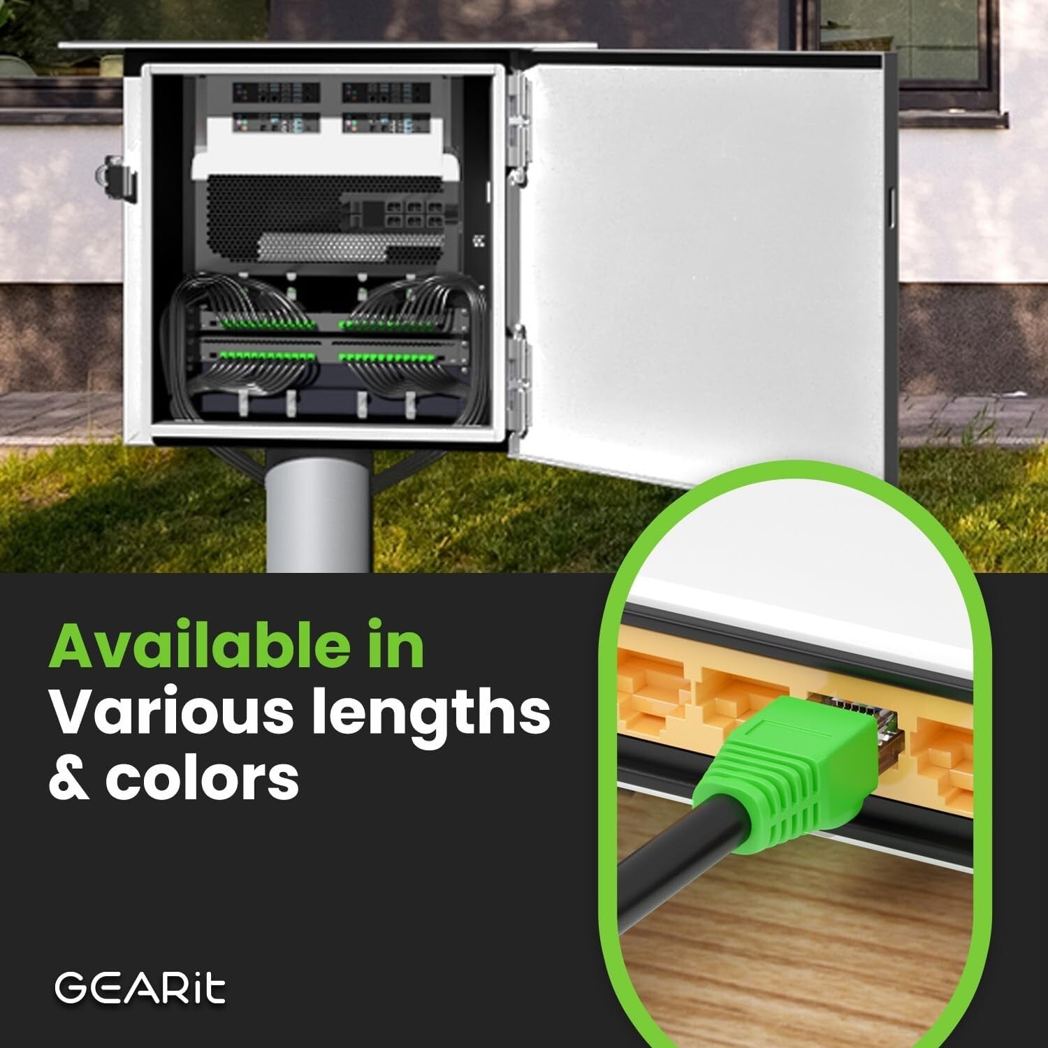 Durable 250ft Outdoor Cat6 Ethernet Cable with Waterproof Gold Connectors