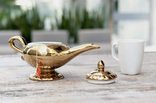 Load image into Gallery viewer, Magical 32 Oz. Genie Lamp Teapot - Disney Golden Ceramic Serving Kettle