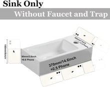 Load image into Gallery viewer, Small Wall-Mounted Ceramic Sink with Polished Finish - Elegant &amp; Space-Saving